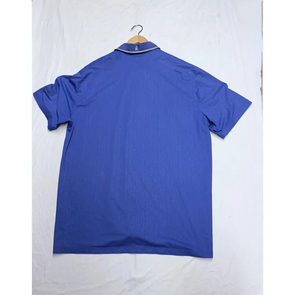 Nike Tiger Woods Collection Golf Polo shirt Men’s size XL Dri-Fit Blue printed